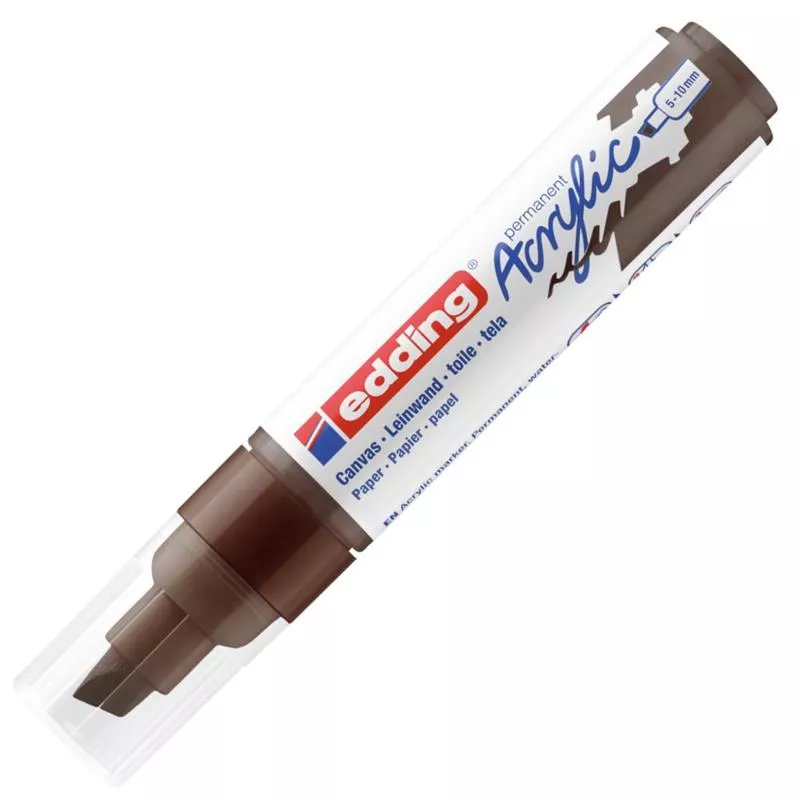 Edding 5000 Permanent Akrilik Markör Kalem 5-10 mm Kalın Kesik Uç 907 Chocolate Brown 
