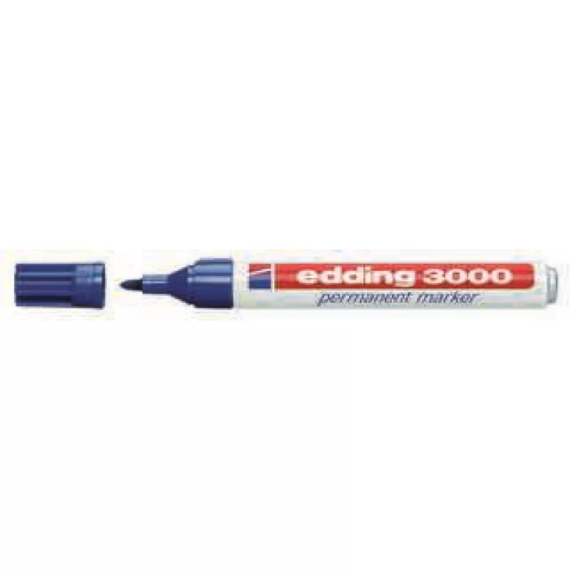 Edding 3000 Permanent Markör 1,5 - 3 mm Yuvarlak Uçlu Kalem Mavi