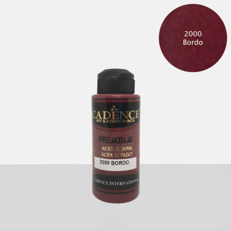 CADENCE PREMIUM AKRİLİK 120 ML 2000 BORDO