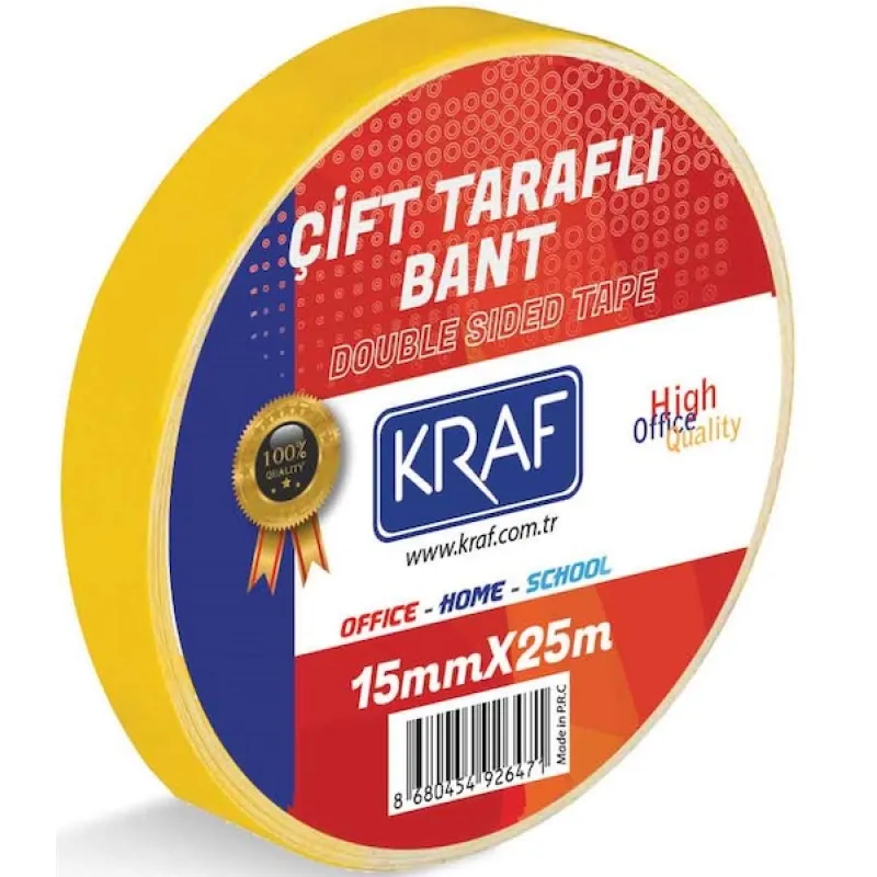 KRAF ÇİFT TARAFLI BANT 15mm x 25m 2515G