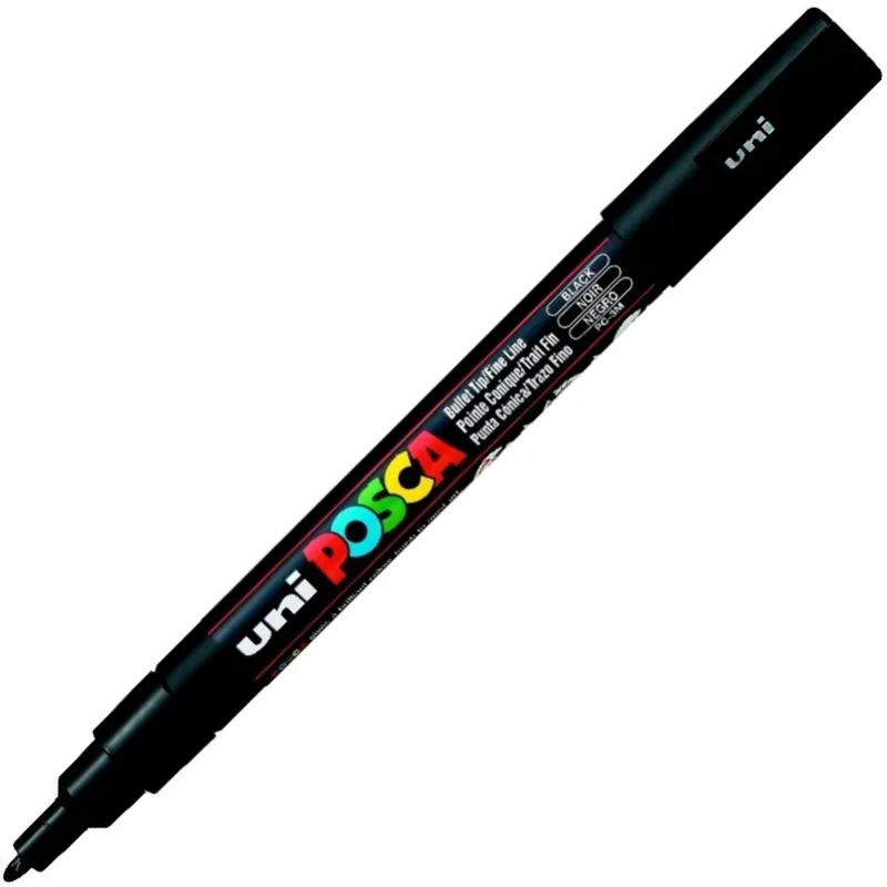 UNİ POSTER MARKÖRÜ POSCA 0.9-1.3 PC-3M SİYAH
