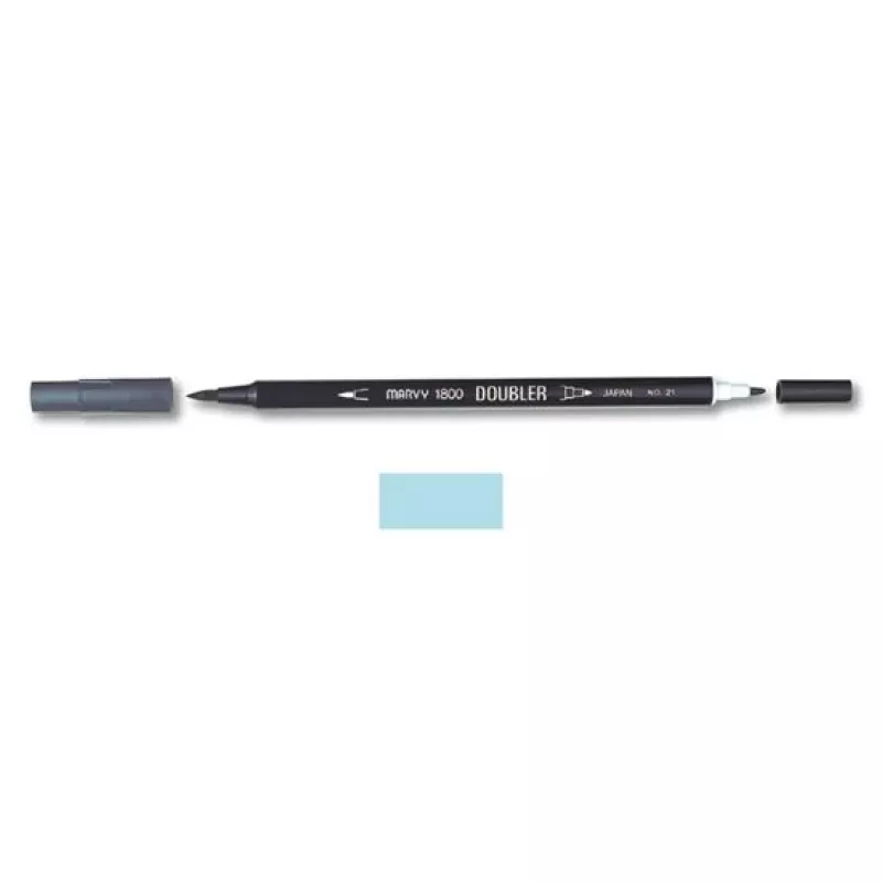 Marvy 1800 Doubler Çift Uçlu Brush Pen Fırça Kalem No:74 Aquamarine