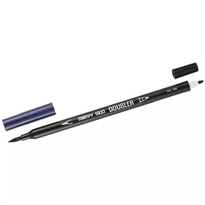 Marvy 1800 Doubler Çift Uçlu Brush Pen Fırça Kalem No:86 African Violet