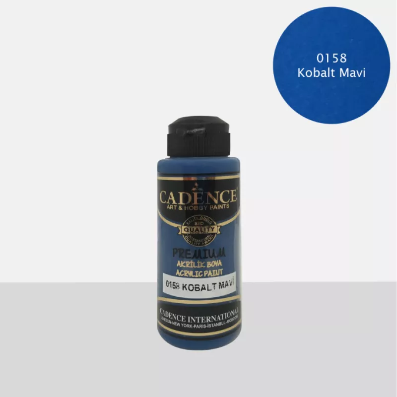 CADENCE PREMIUM AKRİLİK BOYA 120 ML 0158 KOBALT MAVİ