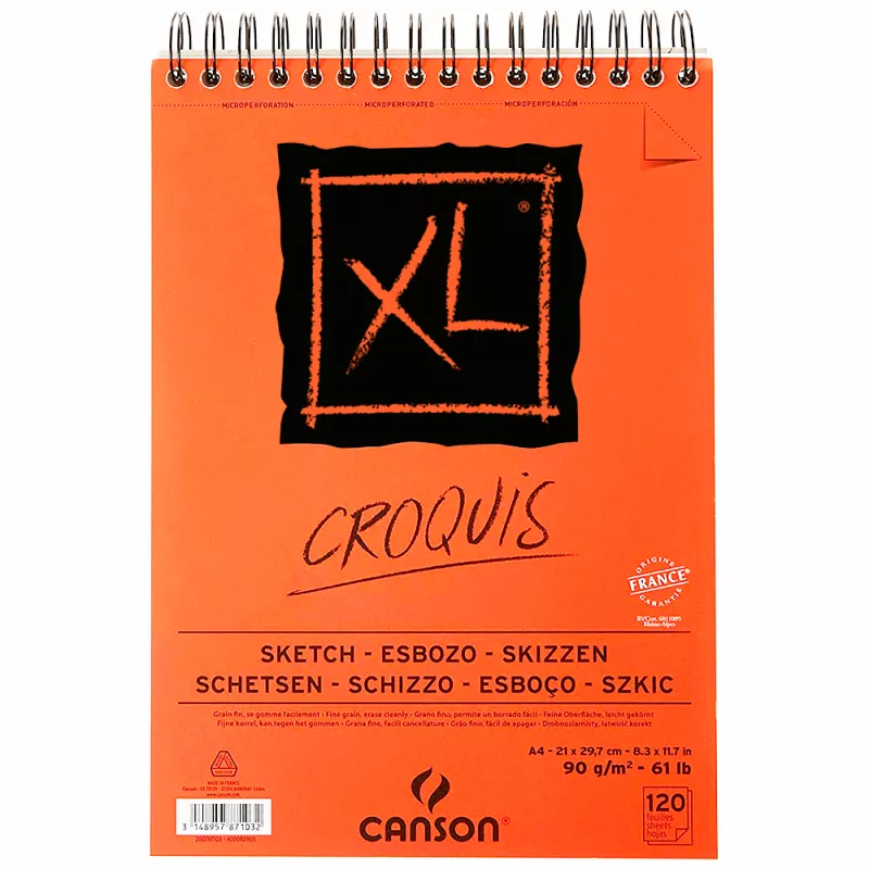 XL CROQUİS Sketch Eskiz Defter CANSON A4 21X29,7CM 90gr 50 YAPRAK