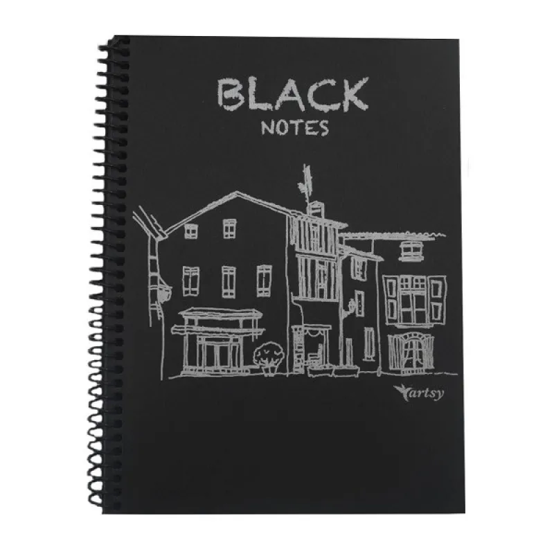 GÜRMAT SPİRALLİ SİYAH DEFTER 17X24 40YP GÜR-4726