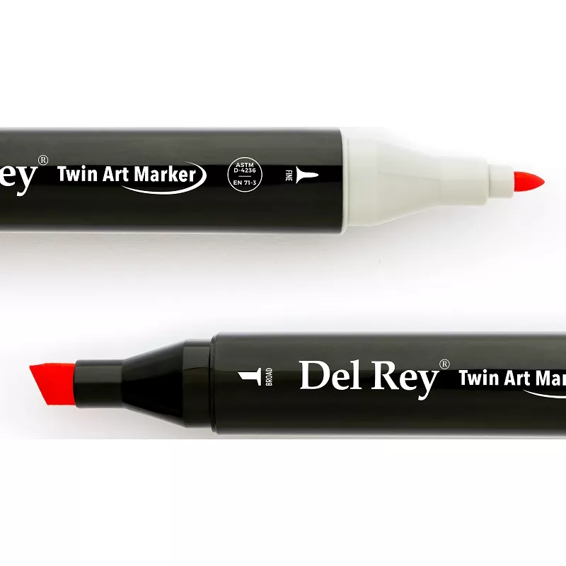 DEL REY TWIN MARKER FLUORESCENT CORAL RED 14 01 F121 MN-DR121