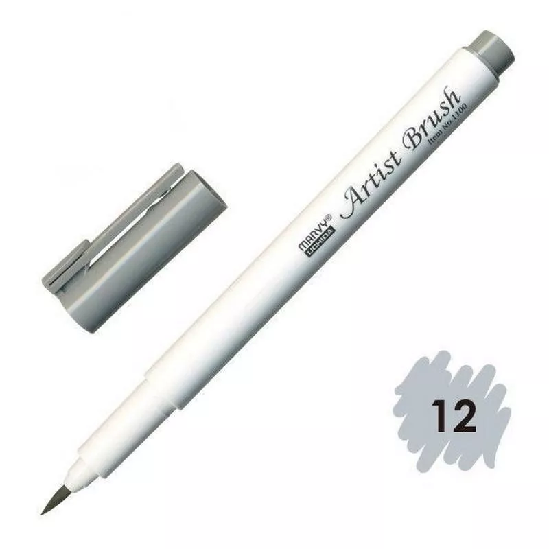 Marvy Artist Brush Fırça Uçlu Kalem 1100 No:12 Grey