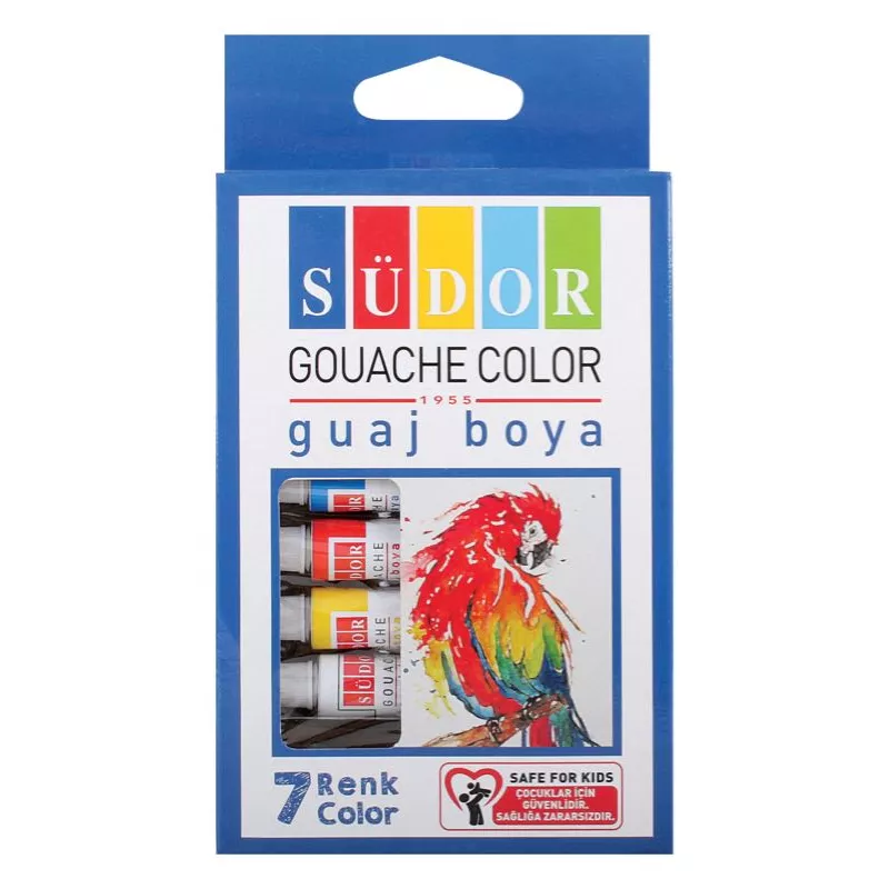 SÜDOR TÜPLÜ GUAJ BOYA SET 7X9 ML