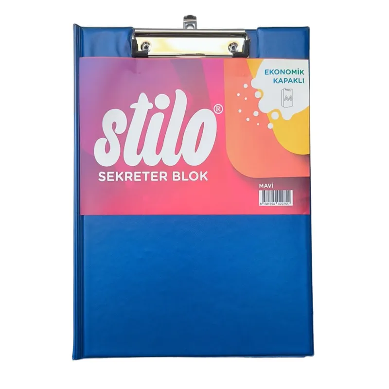 STİLO SEKRETERLİK KAPAKLI A4 MAVİ