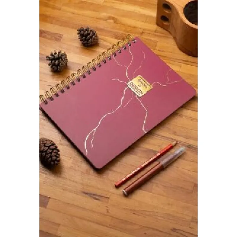 YMN DENDEN MERMER KIRMIZI 17x24 Defter Spiralli 224 Sayfa Yarı Sert Kapak