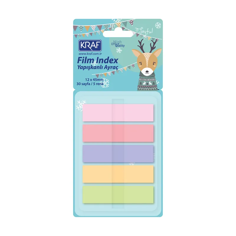KRAF INDEX FILM (PP) 12x45MM POP-UP 5 RENK X30YP PASTEL 51248-2