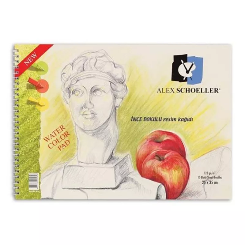 KOLEJ RESİM DEFTERİ 25X35 SPİRALLİ 120 GR 15 Lİ
