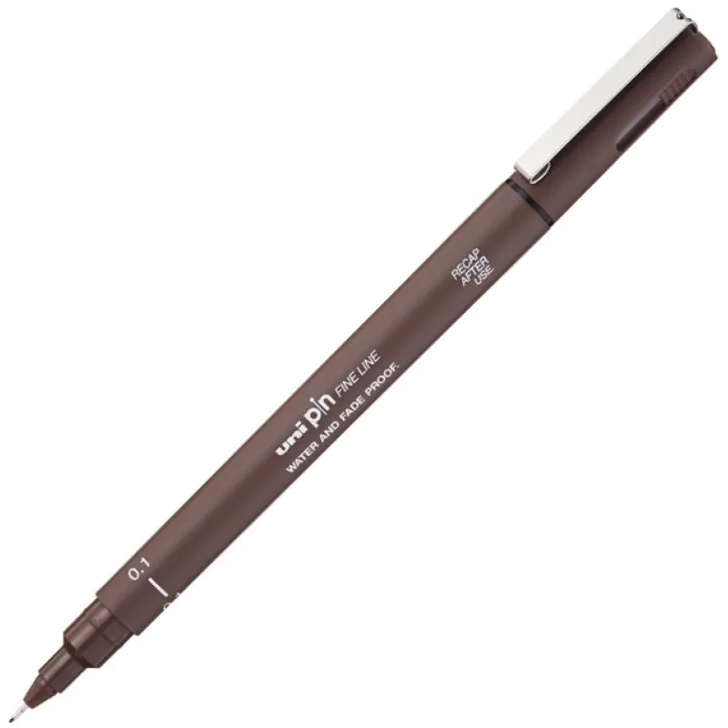 UNİ PİN DRAWİNG PEN 0.1mm SEPYA(koyu kahverengi)