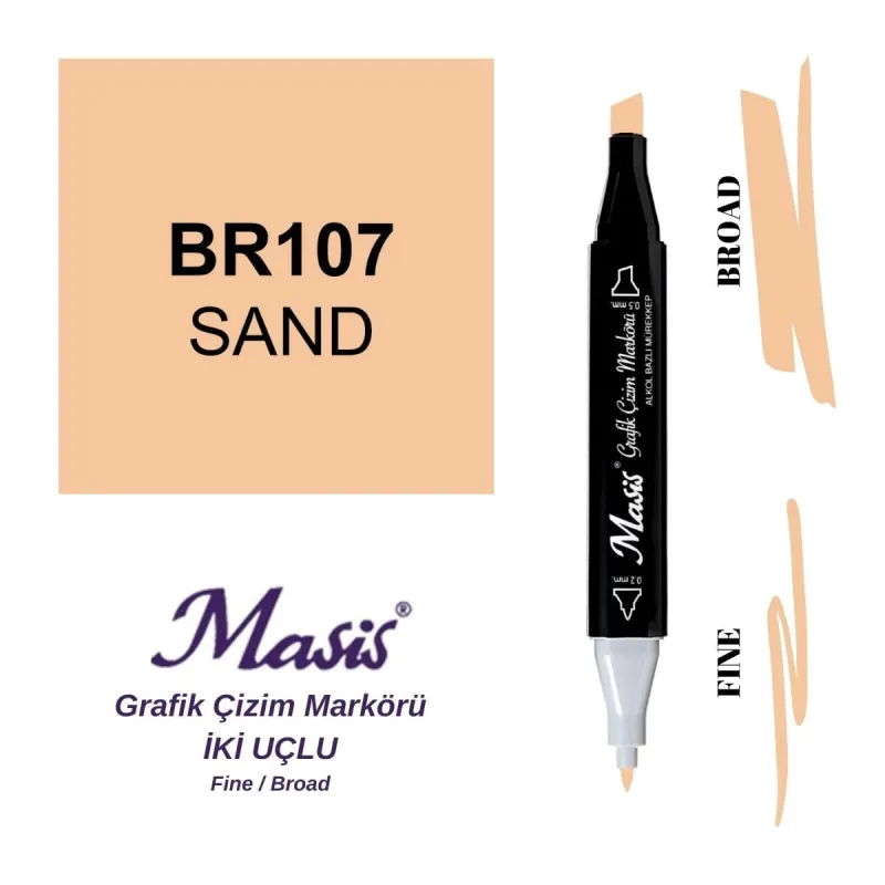 Masis Twin Çift Uçlu Marker Kalemi 107