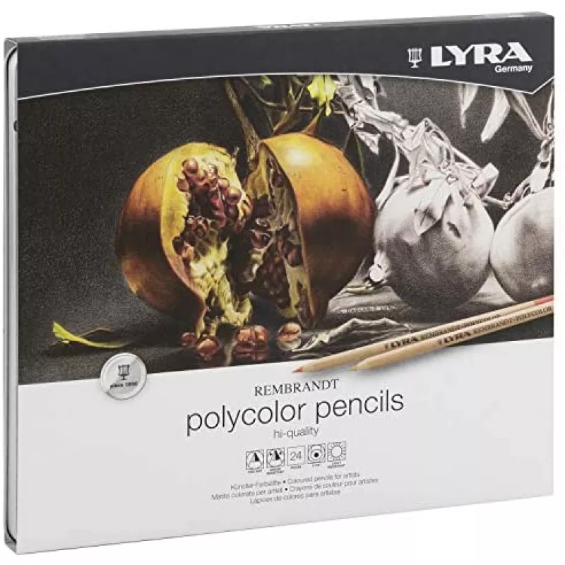 Lyra Rembrandt Polycolor 24'lü Kuru Boya Metal Kutu 