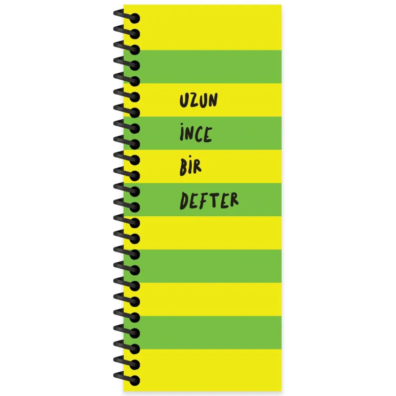 KESKİN COLOR UZUN İNCE Bİ DEFTER YEŞİL 8x21 SPR. SERT KAPAK 140 YP. ÇİZGİSİZ 417940