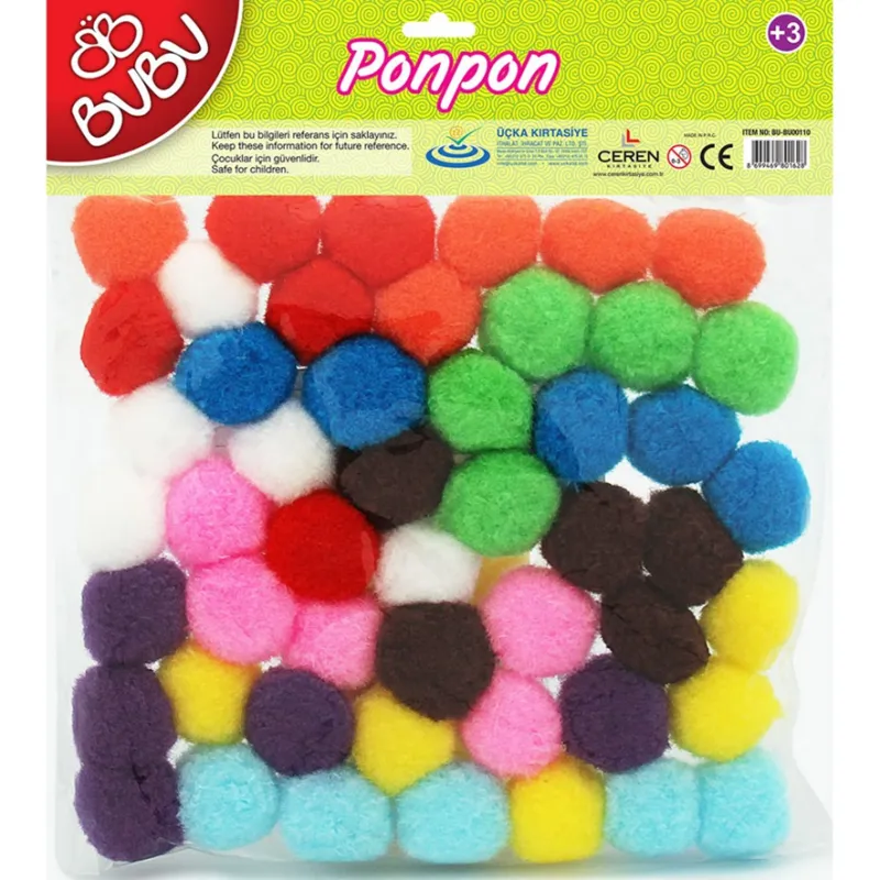 BU-BU PONPON KARIŞIK 60`LI BUBU-HS0025