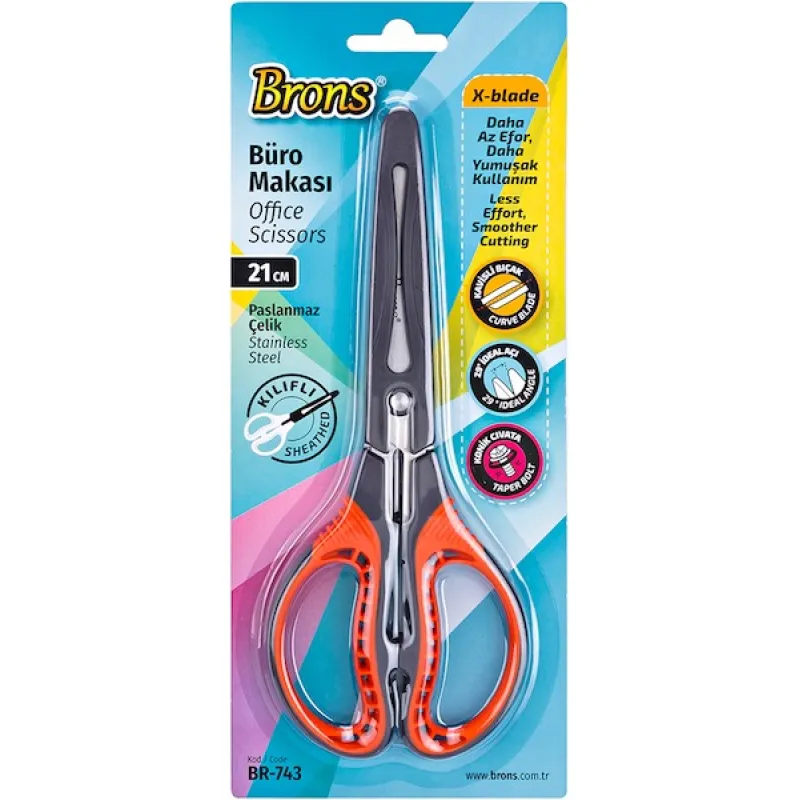 BRONS MAKAS BÜRO KORUMALI KILIFLI 21 CM BR-743