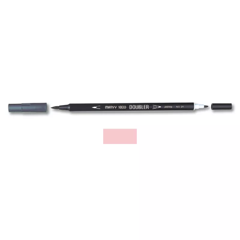 Marvy 1800 Doubler Çift Uçlu Brush Pen Fırça Kalem No:66 Dusty Pink