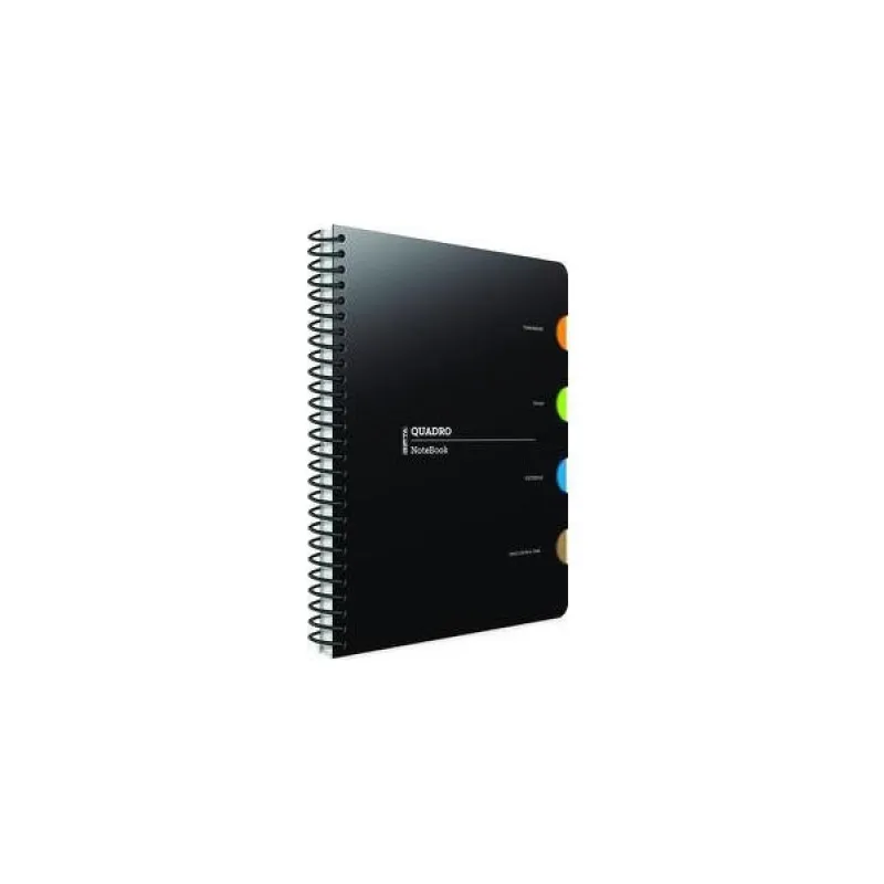 GIPTA DEFTER QUADRO 17X24 SPİRALLİ PP KAPAK 4 SEPERATÖRLÜ 150 YP. ÇİZGİLİ 2907