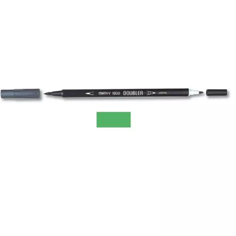 Marvy 1800 Doubler Çift Uçlu Brush Pen Fırça Kalem No:48 Leaf Green