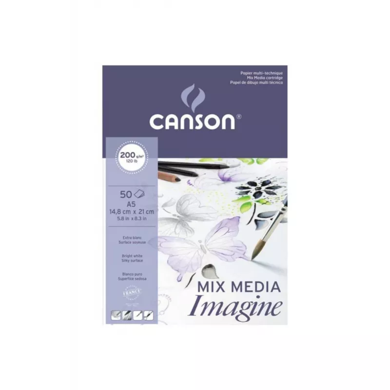 CANSON MIX MEDİA İMAGİNE 50 SAYFA A5 200GR DEFTER NATURAL WHİTE