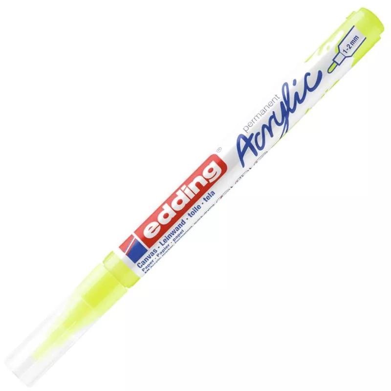 Edding 5300 Permanent Akrilik Markör Kalem 1-2 mm İnce Yuvarlak Uç 065 Neon Yellow