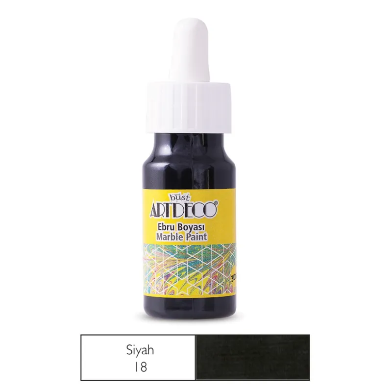 ARTDECO EBRU BOYASI 30 ML SİYAH Y-016B-18