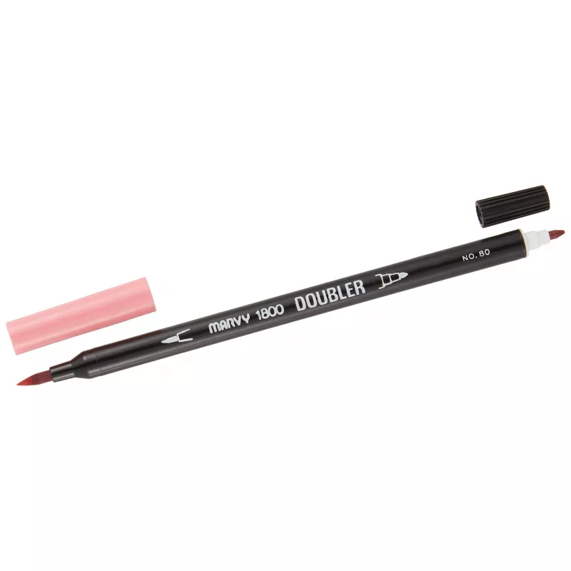 Marvy 1800 Doubler Çift Uçlu Brush Pen Fırça Kalem No:80 Victorian Rose