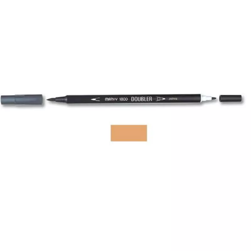 Marvy 1800 Doubler Çift Uçlu Brush Pen Fırça Kalem No:30 Rosewood