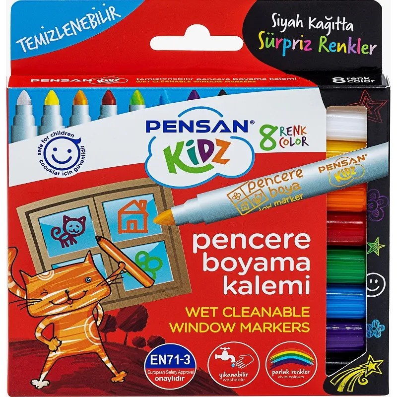 PENSAN MARKÖR PENCERE KİDZ 8 RENK 99925