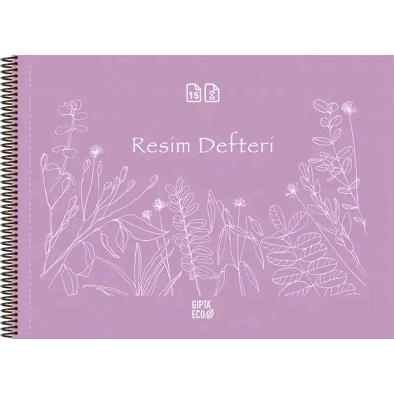 GIPTA RESİM DEFTERİ EKO 35x50 SPİRALLİ 25 YP. 4957