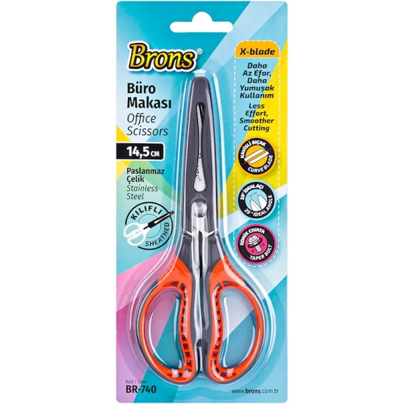 BRONS MAKAS BÜRO KORUMALI KILIFLI 14.5 CM BR-740