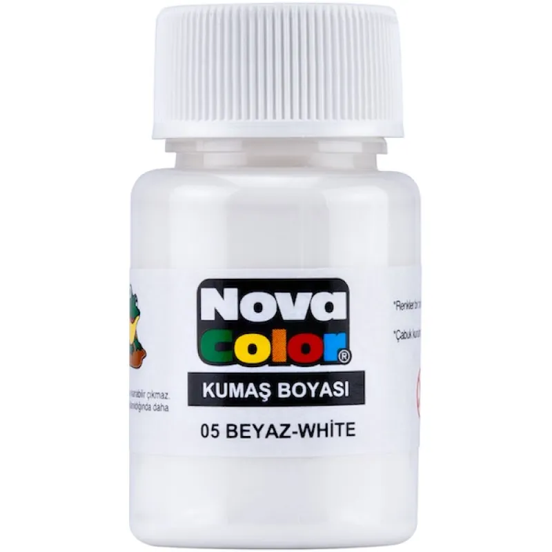 NOVA COLOR KUMAŞ BOYASI ŞİŞE 35 CC BEYAZ NC-163