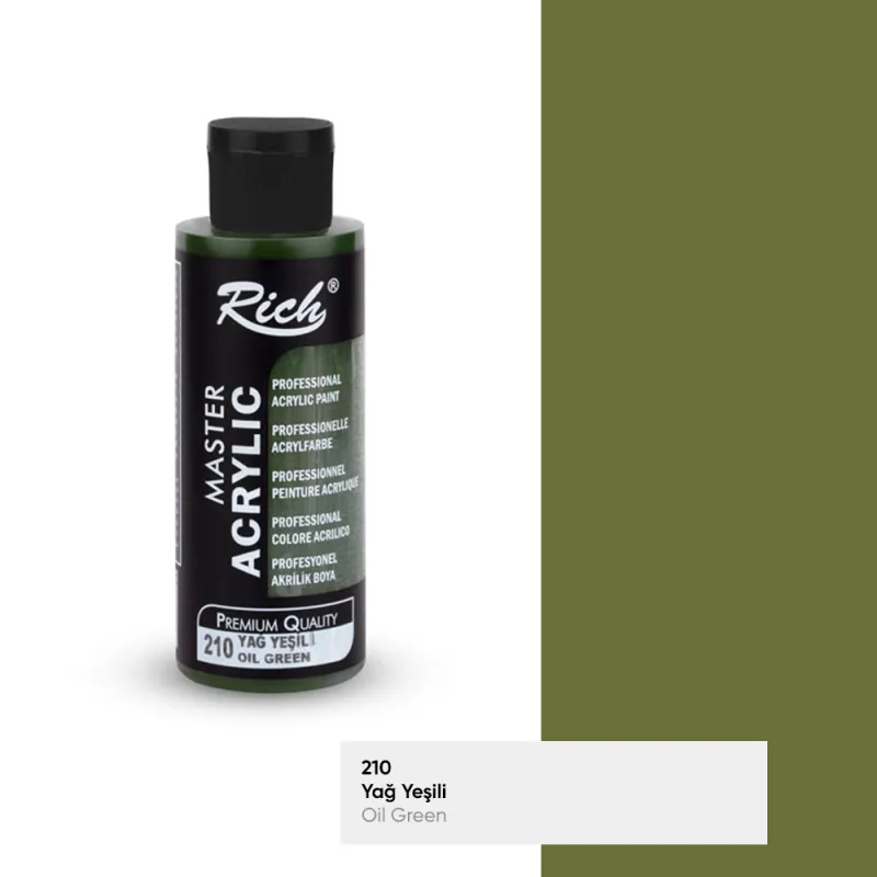 RİCH MASTER AKRİLİK 120 CC YAĞ YEŞİLİ 210