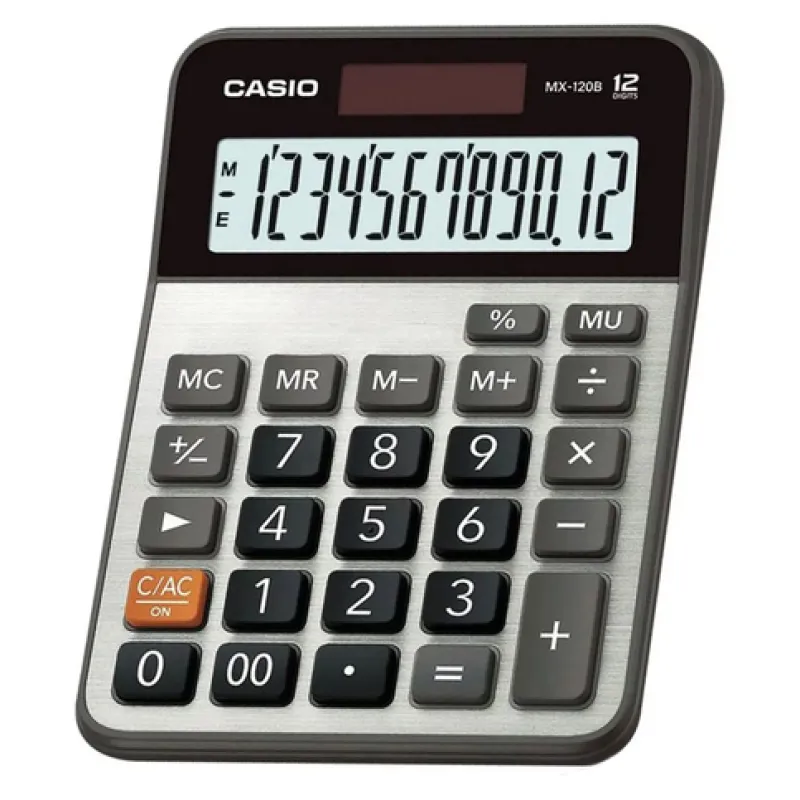 Casio Dx-120 B Masa Üstü Hesap Makinesi 12 Hane Metal Yüzey