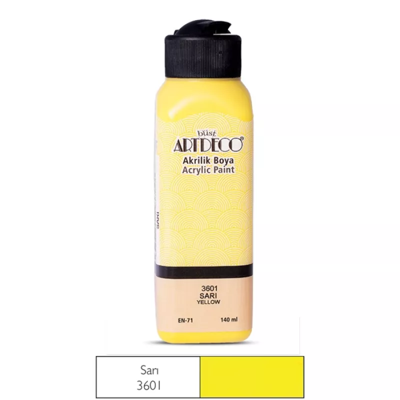 ARTDECO AKRİLİK BOYA 140ML SARI 3601