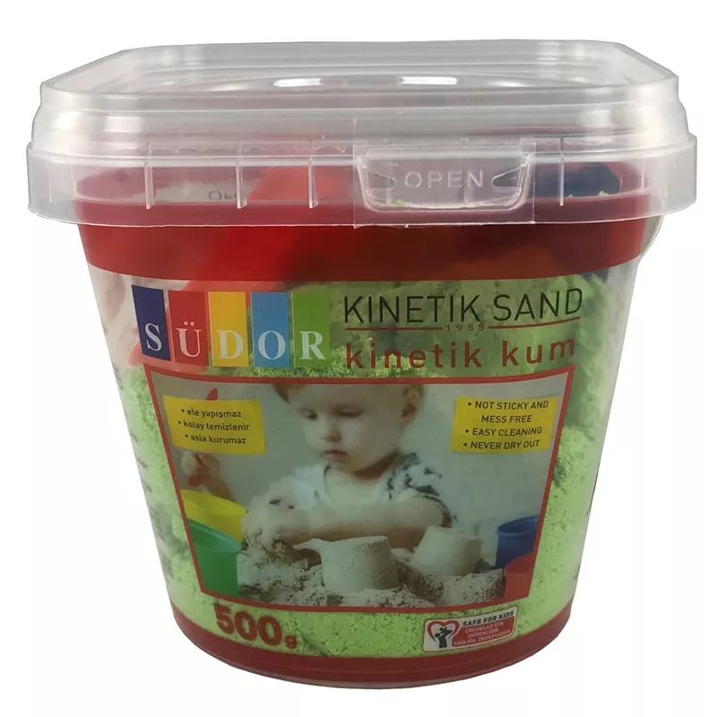 SÜDOR KİNETİK KUM KOVALI 500 G YEŞİL KS02-5