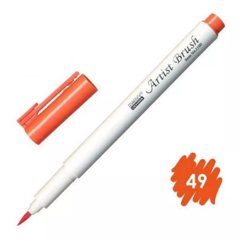 Marvy Artist Brush Fırça Uçlu Kalem 1100 No:49 Vermillion