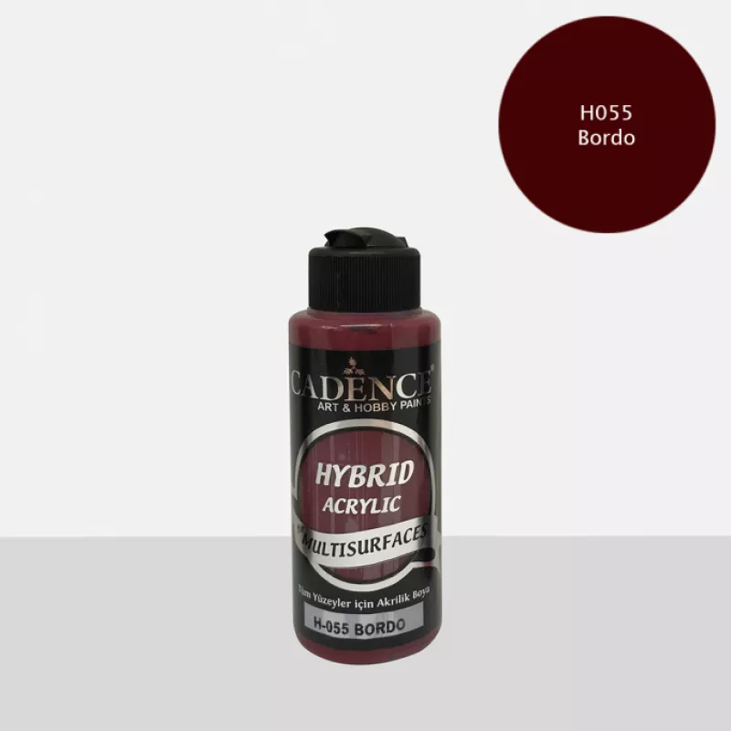 CADENCE HYBRID MULTİSURFACE AKRİLİK BOYA 120 ML H-055 BORDO