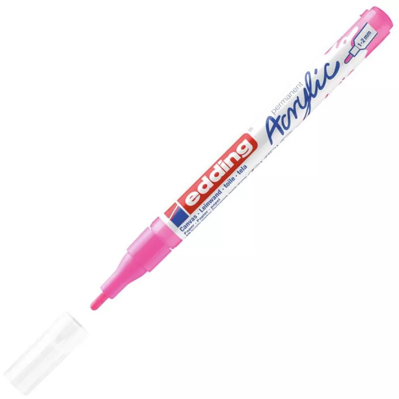 Edding 5300 Permanent Akrilik Markör Kalem 1-2 mm İnce Yuvarlak Uç 069 Neon Pink