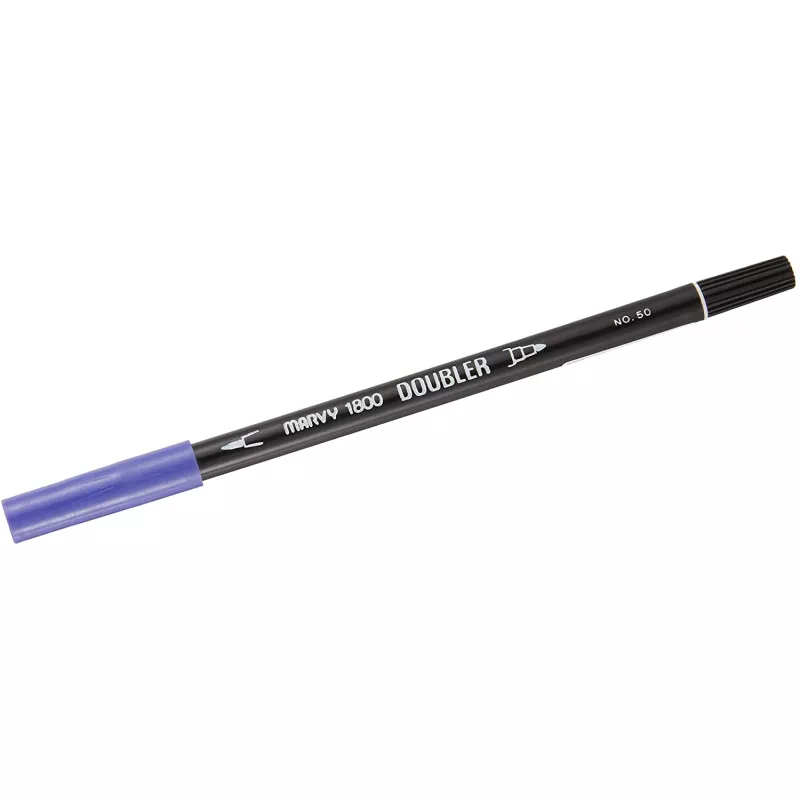 Marvy 1800 Doubler Çift Uçlu Brush Pen Fırça Kalem No:50 Ultramarine