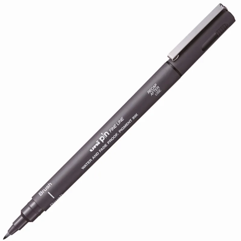 UNİ DRAWING BRUSH PEN PINBR-200 KOYU GRİ