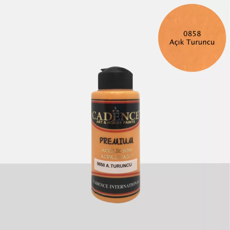 CADENCE PREMIUM AKRİLİK BOYA 120 ML 0858 AÇIK TURUNCU