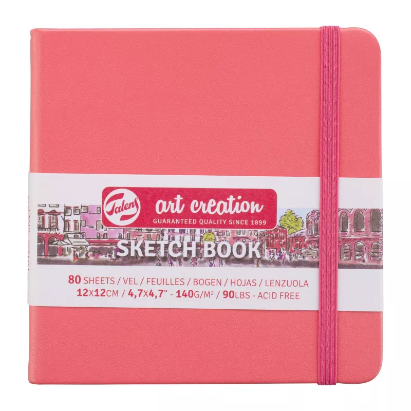 Royal & Talens Sketch Book Coral Red 12x12 140 GR