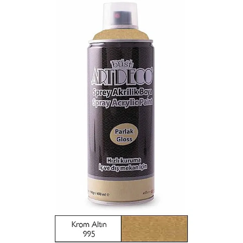 ARTDECO SPREY BOYA AKRİLİK 400 ML KROM ALTIN Y-400-995