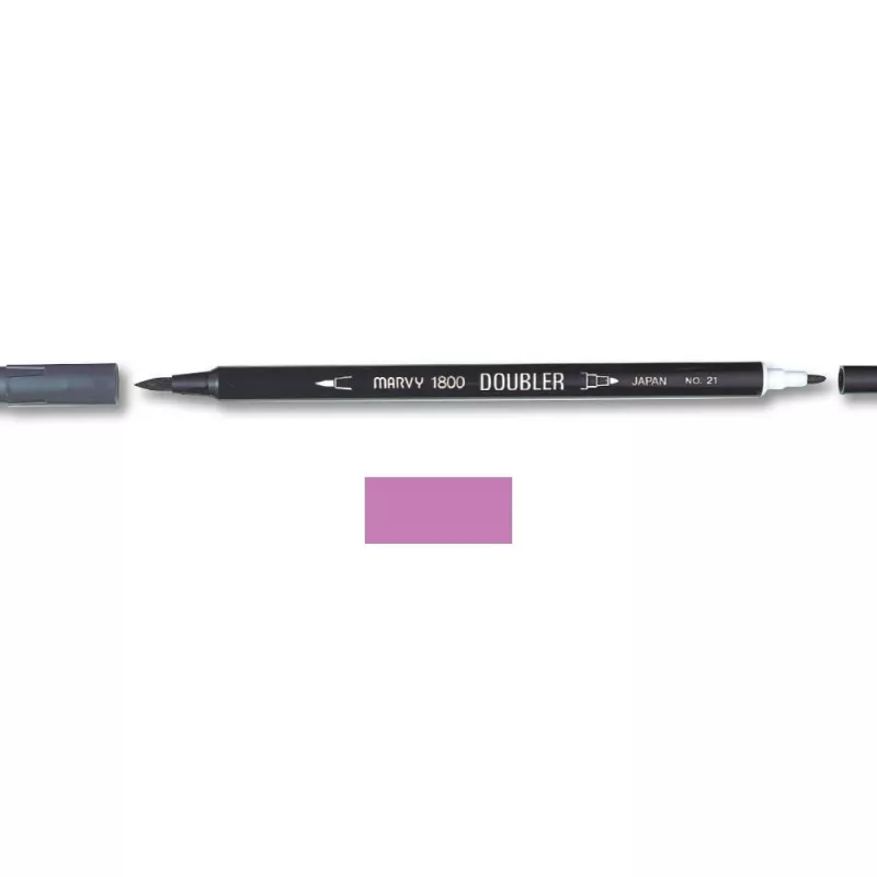Marvy 1800 Doubler Çift Uçlu Brush Pen Fırça Kalem No:31 Pale Violet