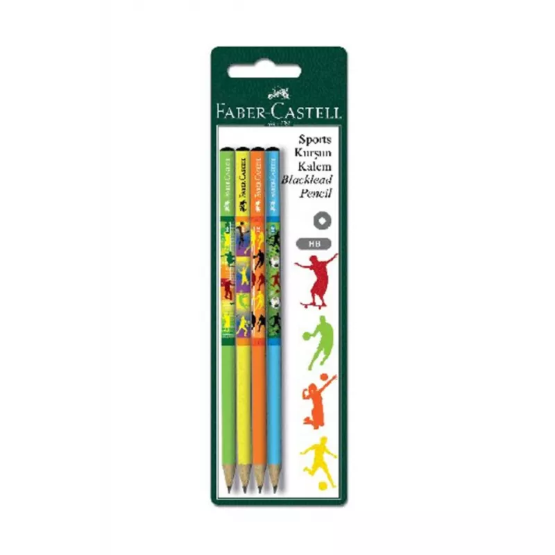 FABER CASTELL bls.sport Kurşun Kalem seti 4lü HB