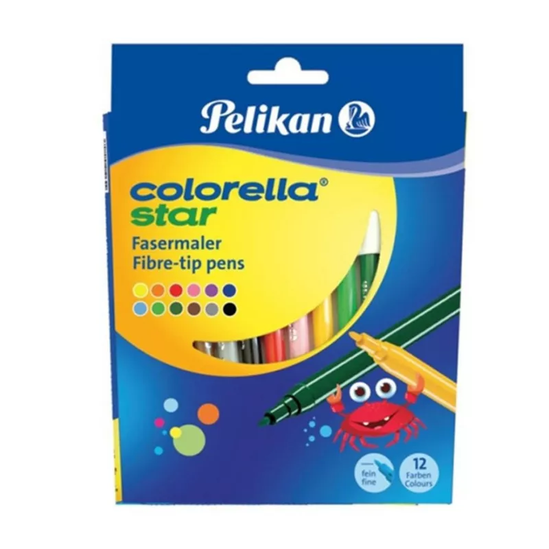 PELİKAN C 302 COLORELLA KARTON KEÇELİ KALEM 12 RENK